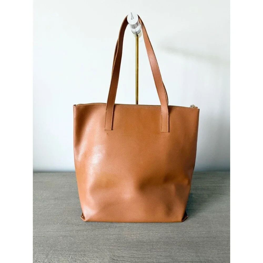 Mark & Graham Monogram OBM Tan Leather Tote - Everyday Shoulder Bag